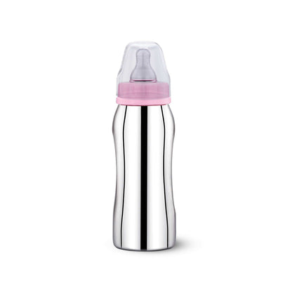 Maxima Princess Stainless Steel Baby Feeding Bottle with Plastic Cap