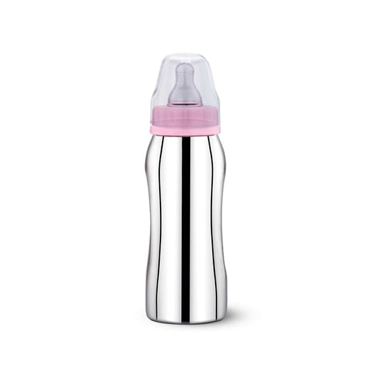 Maxima Princess Stainless Steel Baby Feeding Bottle with Plastic Cap