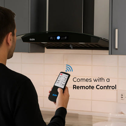 GLEN Auto Clean Chimney with LCD Display | Heat Sensors, Motion sensor, Touch control and BLDC Motor 1600 m³/h - 60/76/90cm (CH6061LCDDCAC)