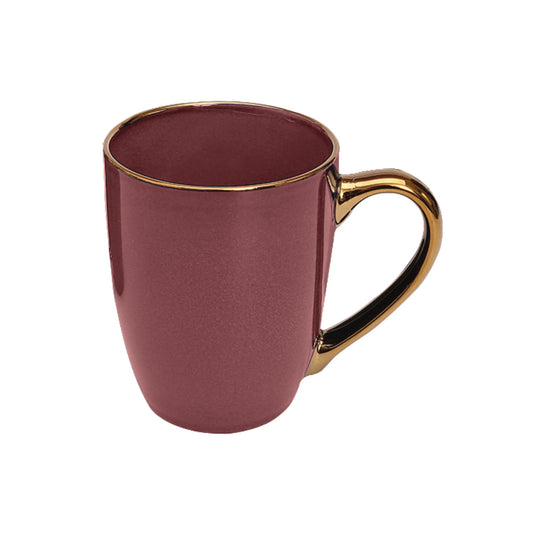 Claycraft Ruby Emrald Coffee/ Milk Mug White 1 Piece, Pink (315ml)