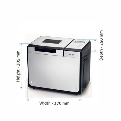 Bread Maker & Atta Kneader, Fully Automatic, 12 Pre-Set Functions, Electronic Control Panel - Silver (3034)