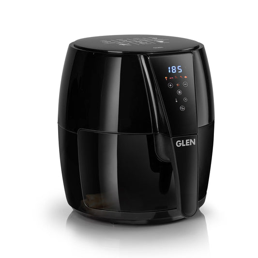 GLEN Air Fryer, 5.0 Litre Digital Controls, 6 Pre Set Menu Timer, Temperature Control, 1500W -Black (SA3041DIGI)