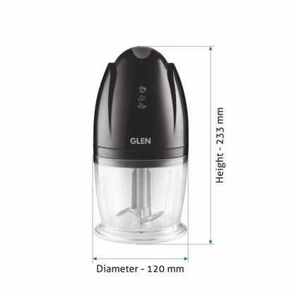 Electric Vegetable Chopper, Whisking Disc Chops Nuts  0.4 Litres Bowl, 200W - Black (4041BL)
