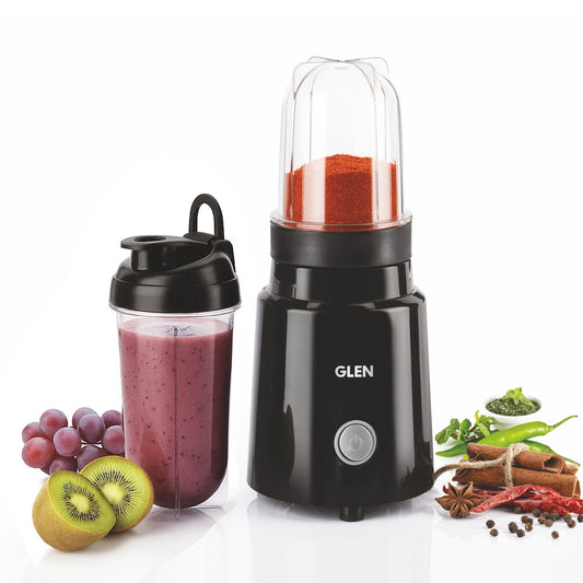 GLEN Active-Blender, 350W Grinder Blender, 2 Unbreakable Food Grade Jars with Sipper Cap (SA4048NSIP)