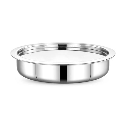 Maxima Triply Stainless Steel Shallow Tope with Lid (Induction Friendly)