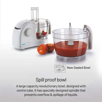 Food Processor Complete Kitchen Machine 700W b  2 Jars, Citrus Juicer 3 SS Disc Blades -White (4052LX)