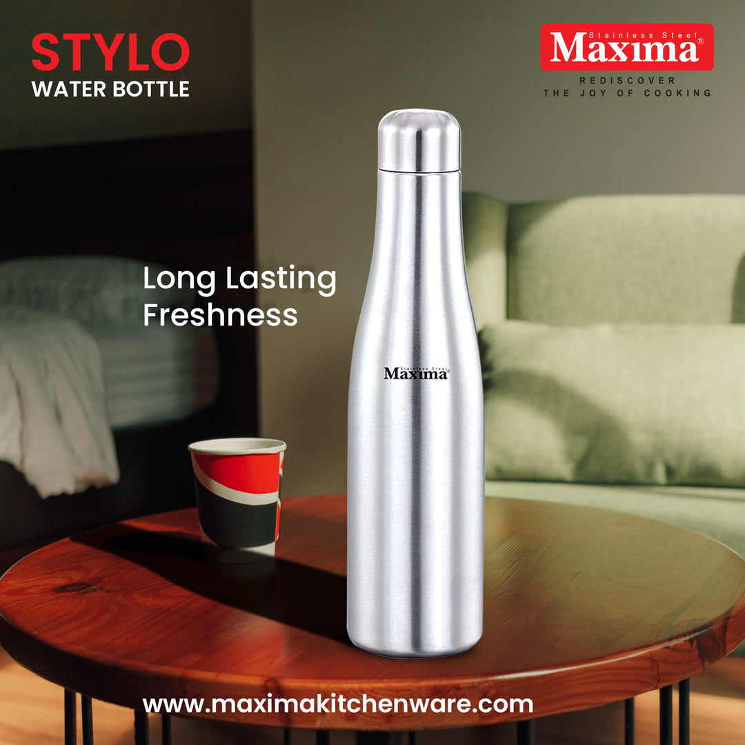 Maxima Stylo Stainless Steel Water Bottle Matte Finish (750/1000ml)