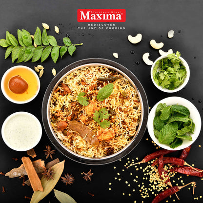 Maxima Triply Stainless Steel Tope with Lid | Induction Friendly