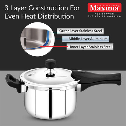 Maxima Triply SS Sumo Prime Pressure Cooker (Induction Friendly)