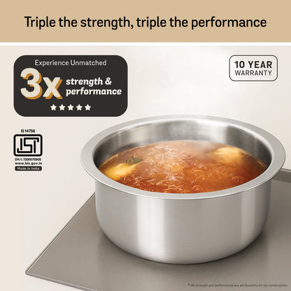 Meyer Trivantage (set of 4) Tri-ply Stainless Steel Tope With Lid (Multiple Combos Available)