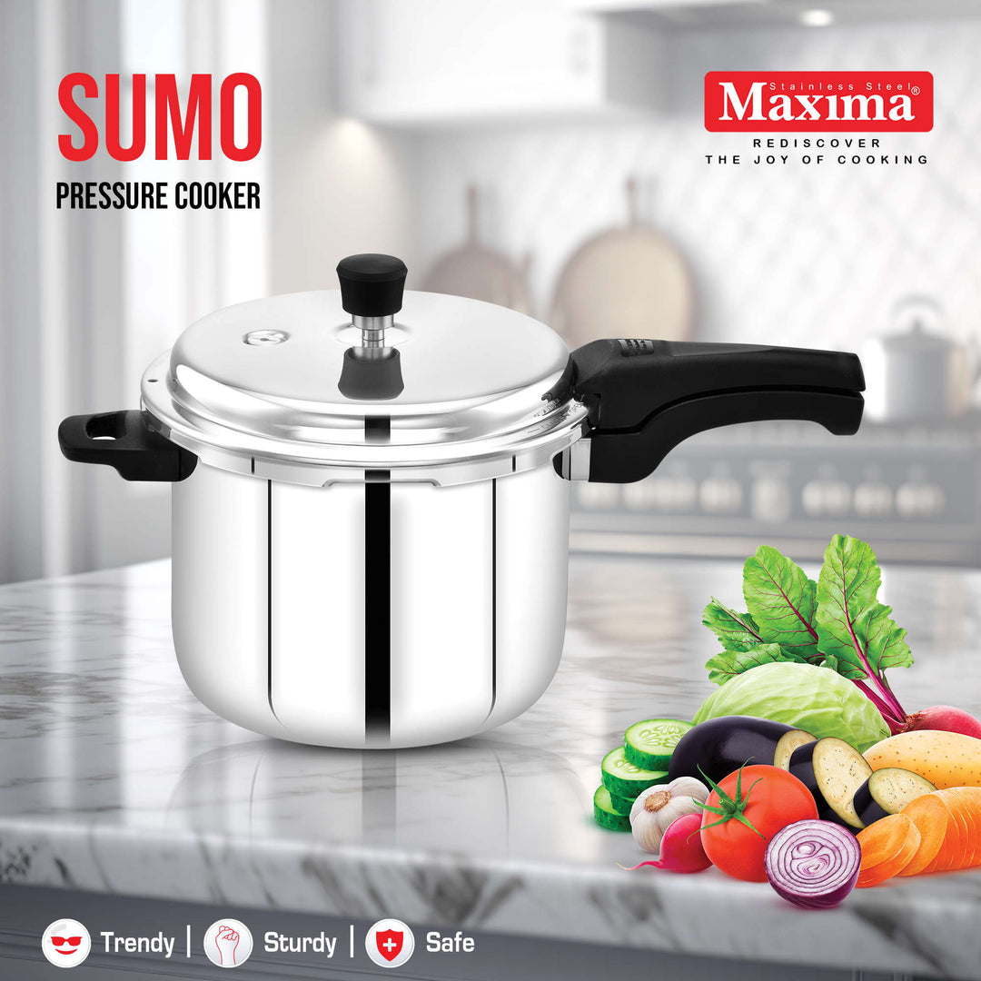 Maxima Triply Stainless Steel Sumo Cooker (Induction Friendly)