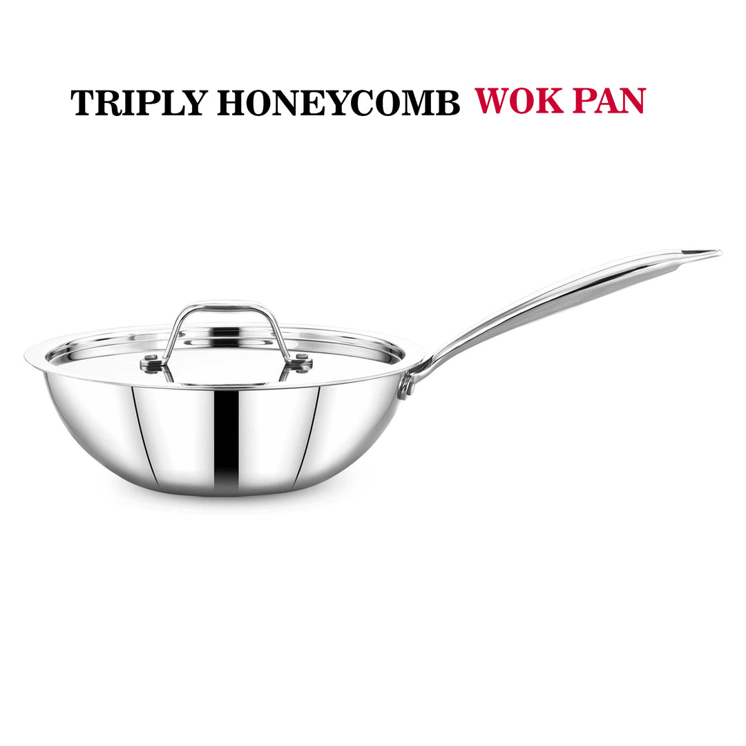Maxima Triply Honeycomb Wok Pan (Induction Friendly)