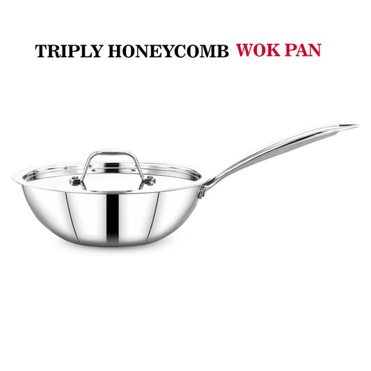 Maxima Triply Honeycomb Wok Pan (Induction Friendly)
