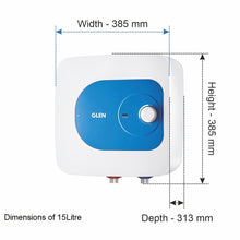 Water Heater 2000W 8 Bar Pressure Glasslined Element and Tank, Temperature control (7054) - 15L/25L