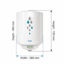 Water Heater 35 Litre 2000W 8 Bar Pressure Glasslined Element and Tank, Temperature control (7056)
