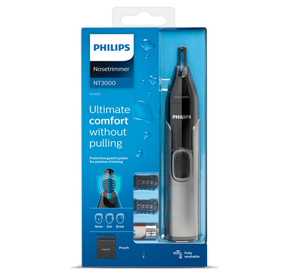 PHILIPS Series 3000 Nose, Ear and Eyebrows Trimmer | 60 min Runtime (NT3650/16)