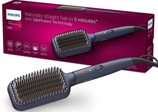 PHILIPS Series 5000 Argan Oil Infused Heated straightening brush (BHH885/10)
