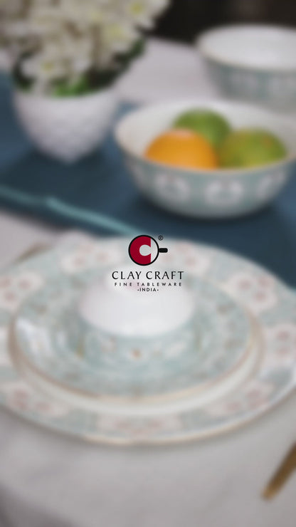 Claycraft India Circus Regal Romance Dinner Set (Pack of 20), For Family of 6