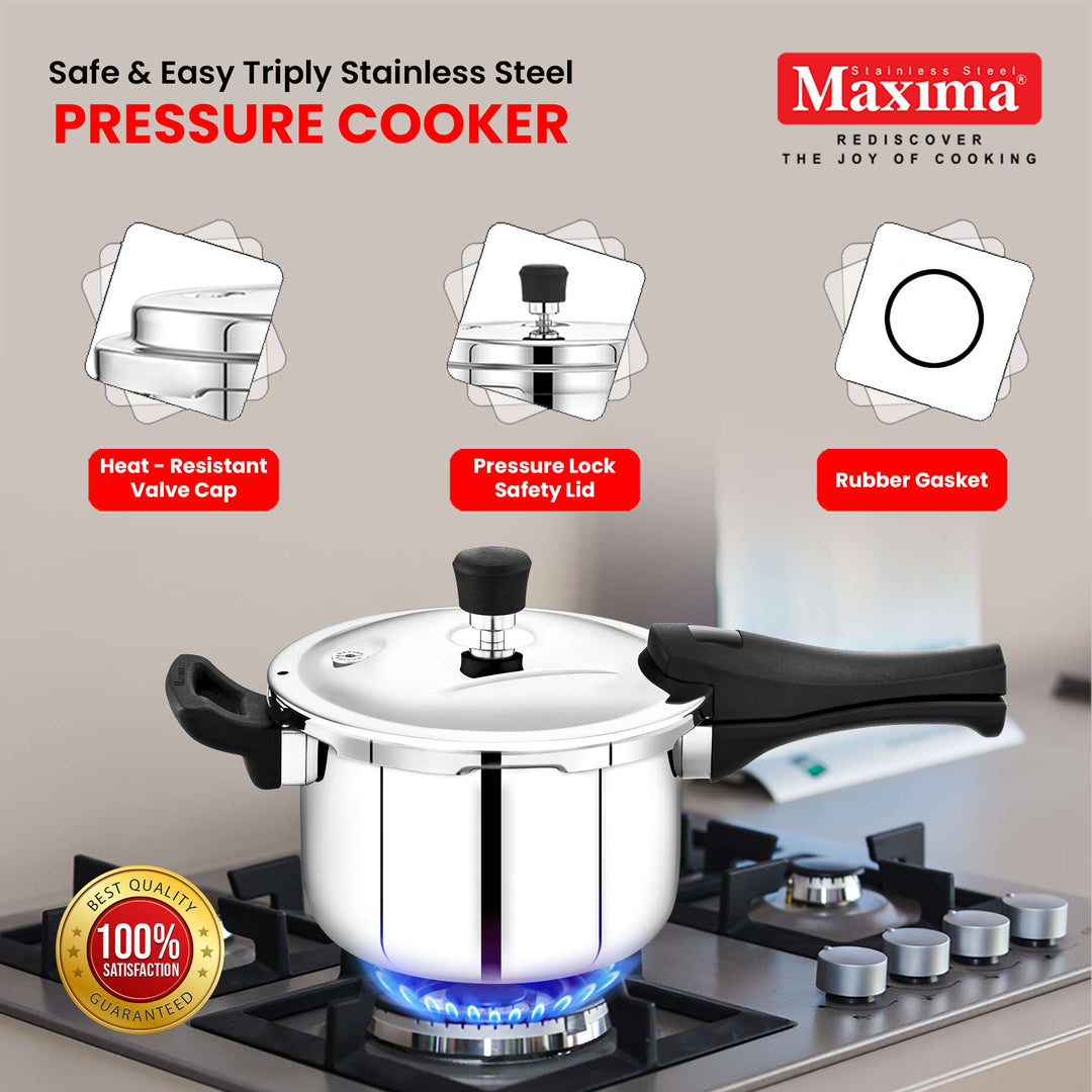 Maxima Triply SS Sumo Prime Pressure Cooker (Induction Friendly)