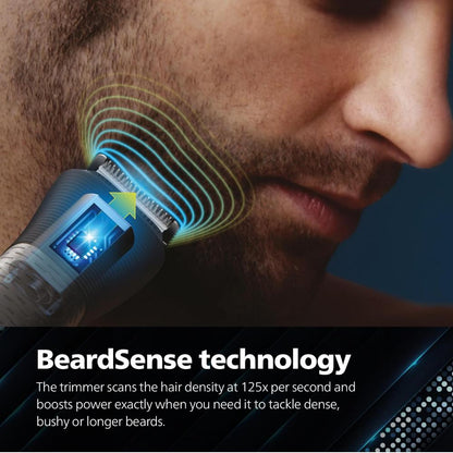 PHILIPS Series 7000 Multigroom Face, Body and Private Parts Patented Twin Trim Blades, 13 in 1 I Precision Trimming | 120 mins. runtime (MG7920/65)