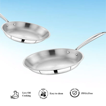 Maxima Triply Stainless Steel Frypan (Induction Friendly)
