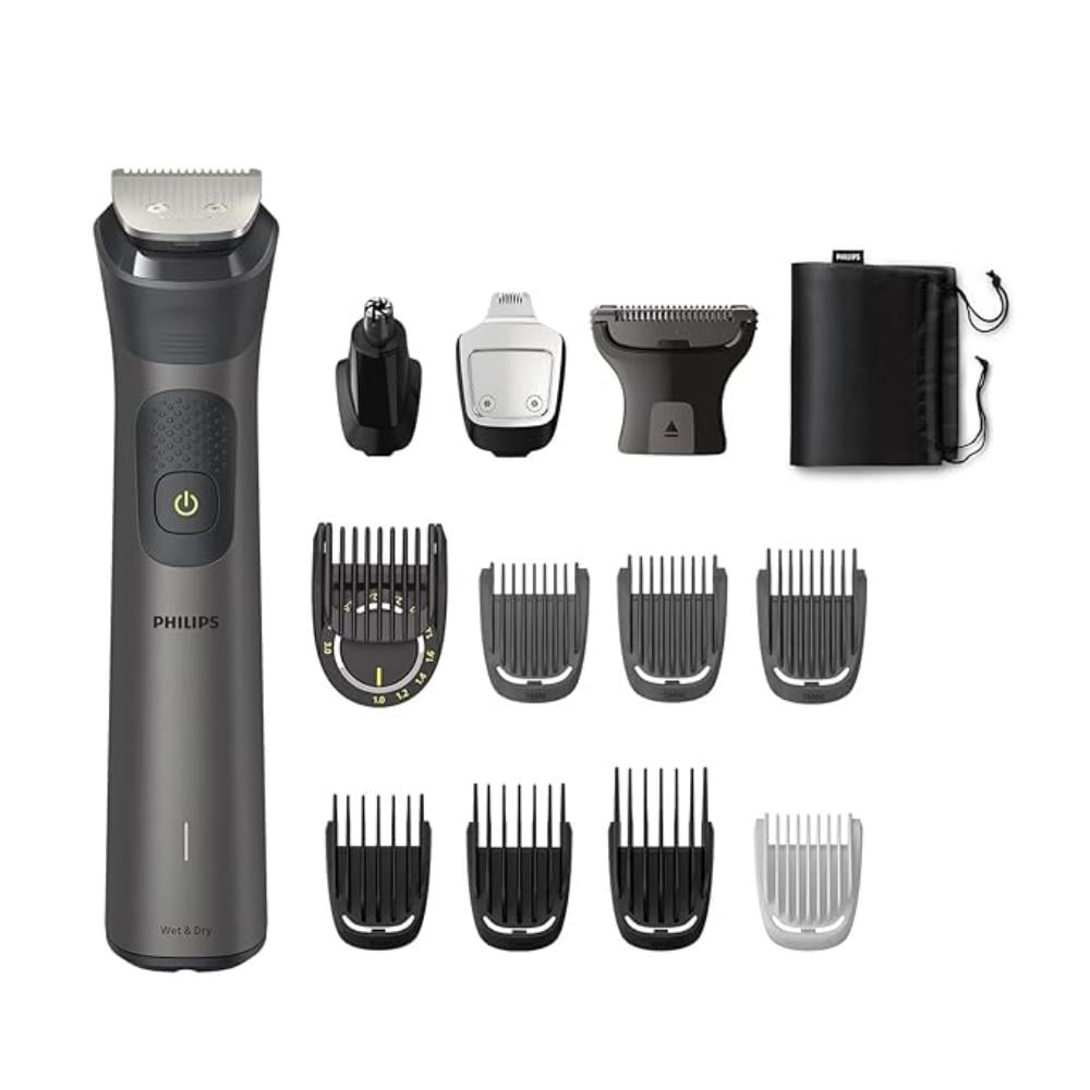 PHILIPS Series 7000 Multigroom Face, Body and Private Parts Patented Twin Trim Blades, 13 in 1 I Precision Trimming | 120 mins. runtime (MG7920/65)