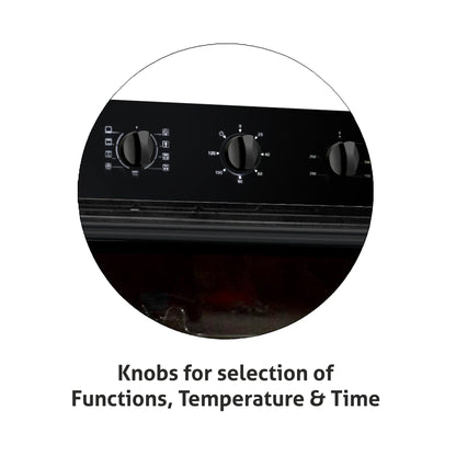 GLEN Built in Oven Motorised Rotisserie Turbo Fan 78Ltr with Multi-function (660 MRT BL)