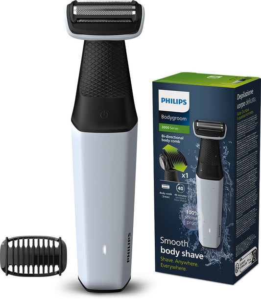 PHILIPS Bodygroom series 3000 Showerproof body and Groin groomer | Best Trimmer for your Body and groin Hair (BG3007/01)