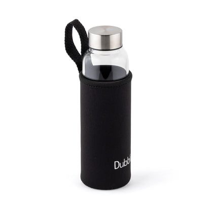 DUBBLIN Stream 400 Glass Bottle With Bag | Water Bottle with Protective bag | Glass Water Bottle