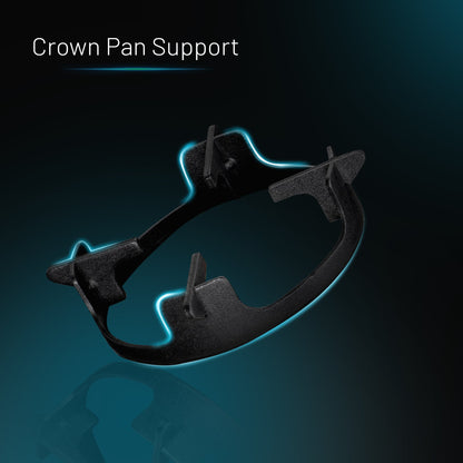 3 Burner Glass Gas Stove with High Flame Brass Burner and Crown Pan Supports (CT 1038 GT BB BL HF CP) - Manual/Auto Ignition