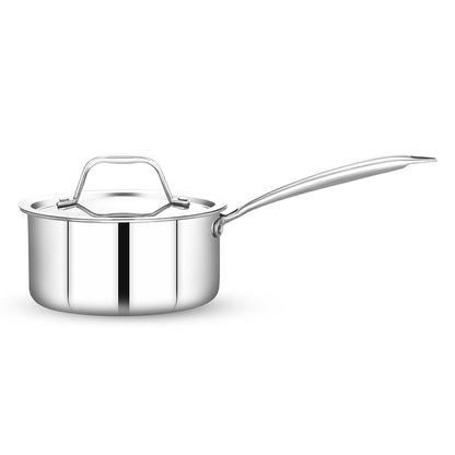 Maxima Triply Stainless Steel Sauce Pan with Lid (Induction Friendly)