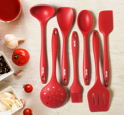 Meyer Silicone Accessories 2 pcs set- (Spatula + Turner), Red