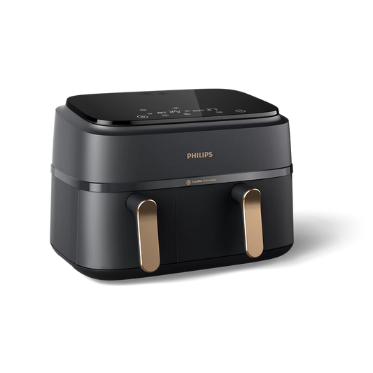 PHILIPS 3000 Series Airfryer Dual Basket | Cook Two Meals at Once, Crispy & Healthy with Rapid Air Technology (NA352/00)