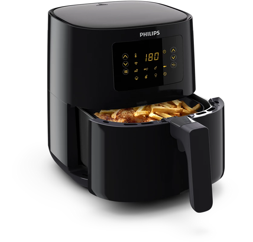 PHILIPS 4.1L Airfryer 5000 Series Connected | Rapid air technology, 7 Presets (HD9255)