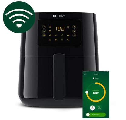 PHILIPS 4.1L Airfryer 5000 Series Connected | Rapid air technology, 7 Presets (HD9255)