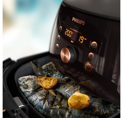 PHILIPS Premium 1.4kg Airfryer XXL | Rapid Air Technology, Fat Removal technology, Smart Sensing technology | Perfect for Modified kitchens (HD9867/90)