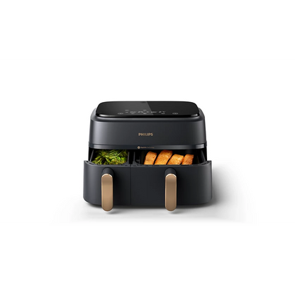 PHILIPS 3000 Series Airfryer Dual Basket | Cook Two Meals at Once, Crispy & Healthy with Rapid Air Technology (NA352/00)