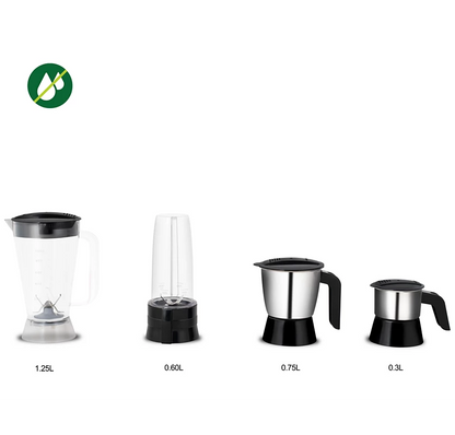 PHILIPS Viva Collection 1.25L Juicer Mixer Grinder | stainless steel, 3-step easy Juicing, 600W turbo motor (HL7580/00)