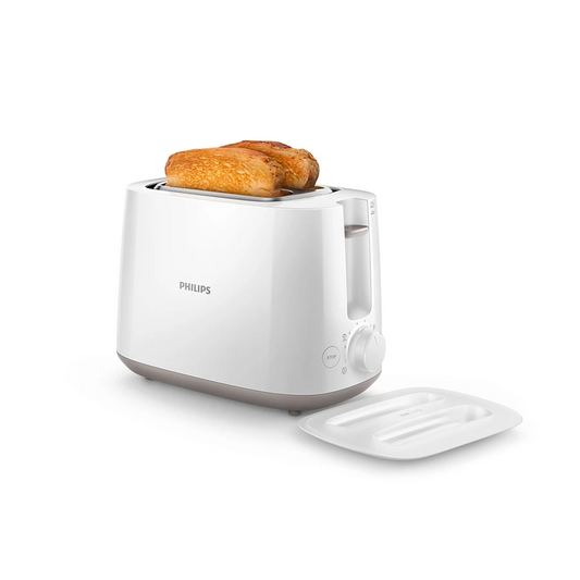 PHILIPS Daily Collection Toaster | 8 settings, Integrated bun warming rack, Compact design, Dust cover  (HD2582/00)
