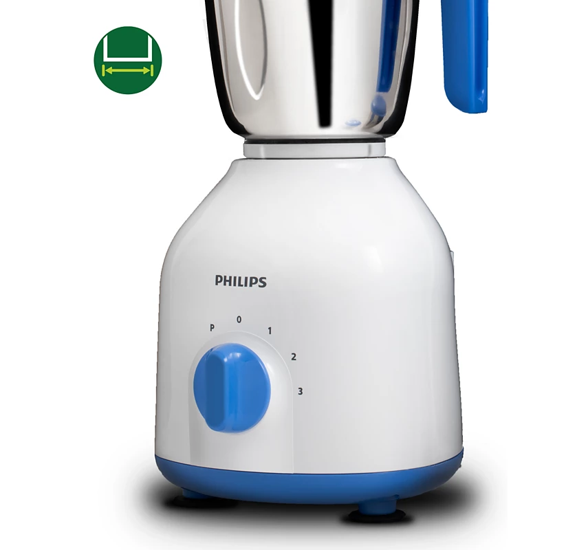 PHILIPS 600 W Daily Collection Mixer Grinder | Easy Grinding, Food-Grade Stainless-steel Jars (HL7555/00)