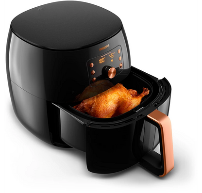 PHILIPS Premium 1.4kg Airfryer XXL | Rapid Air Technology, Fat Removal technology, Smart Sensing technology | Perfect for Modified kitchens (HD9867/90)