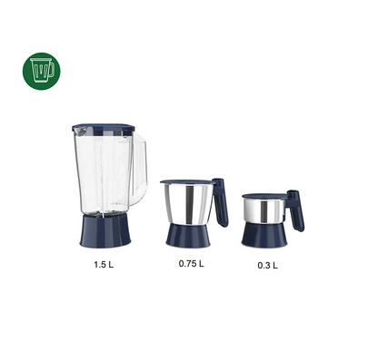 PHILIPS Daily collection Juicer Mixer Grinder | Multi-utility Jars, Ergonomical design | 500W, Perfect for Daily Use (HL7568/00)