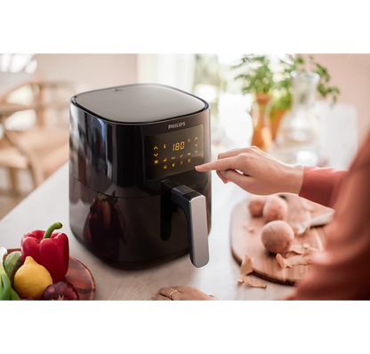 PHILIPS 3000 Series Airfryer L | Rapid Air Technology, Compact 4.1L Airfryer (HD9252/70)