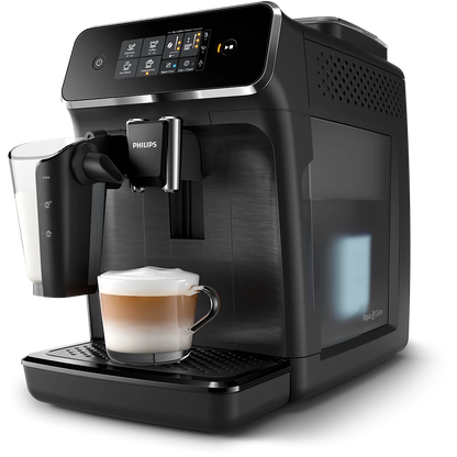 PHILIPS Series 2200 Fully automatic espresso machines | Intuitive Touch Display, Dishwasher Safe parts | 1500W, 230V, 50Hz (EP2230/10)