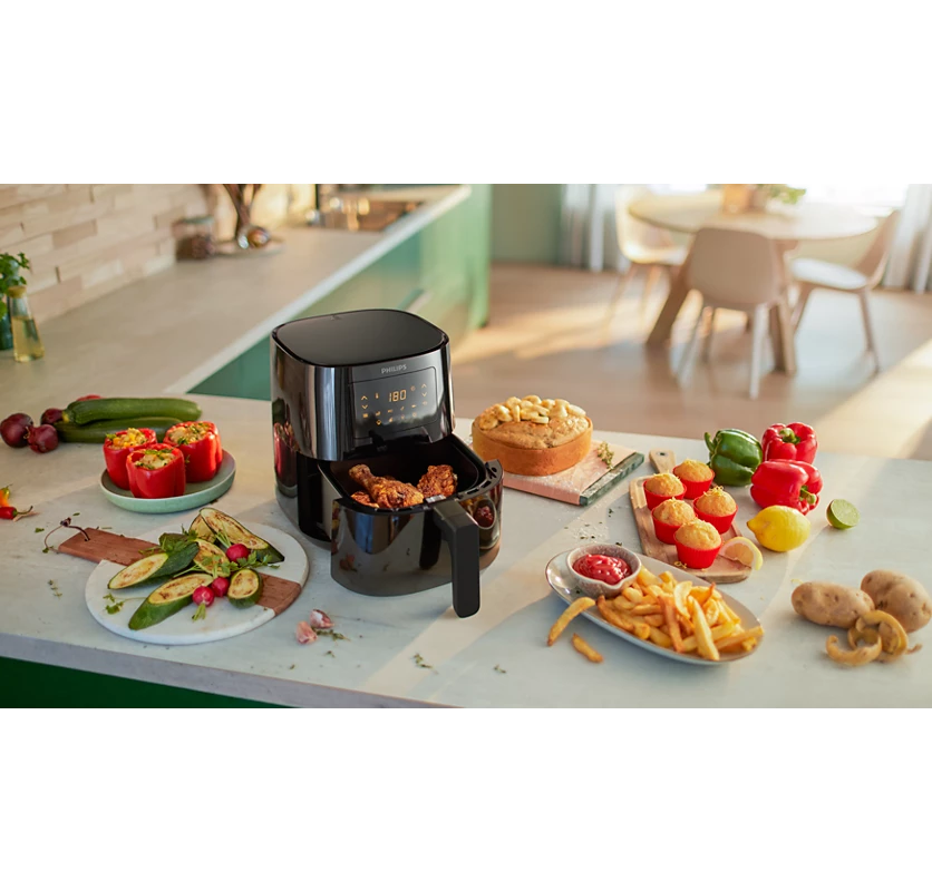 PHILIPS 3000 Series 4.1L Airfryer L | Rapid Air technology, 7 presets, Digital Interface (HD9252/90)