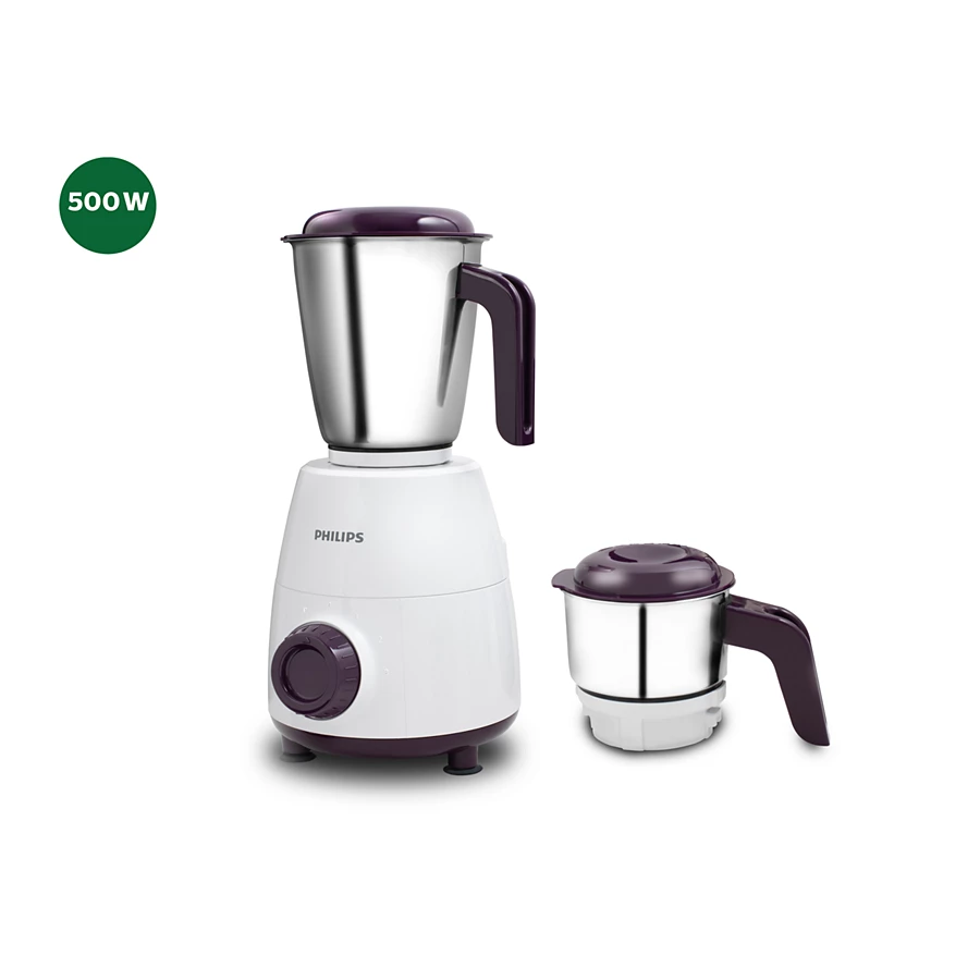 PHILIPS 500W Daily Collection Mixer Grinder| 2 Stainless-steel Jars, Easy Grinding (HL7506/00)