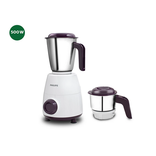 PHILIPS 500W Daily Collection Mixer Grinder| 2 Stainless-steel Jars, Easy Grinding (HL7506/00)