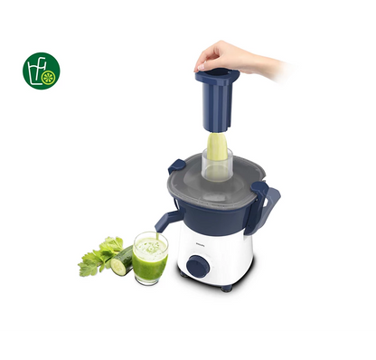 PHILIPS Daily Collection Juicer | Deep Azure, 500W Juicer for Everyday Fresh Juice (HL7566/00)