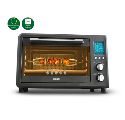 PHILIPS Avance Collection 36L Oven Toast Grill | 2000W, 10 Presets, Touch Control, Smart display Panel (HD6976/00)