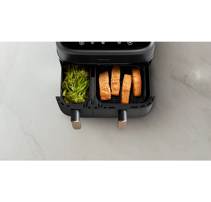 PHILIPS 3000 Series Airfryer Dual Basket | Cook Two Meals at Once, Crispy & Healthy with Rapid Air Technology (NA352/00)